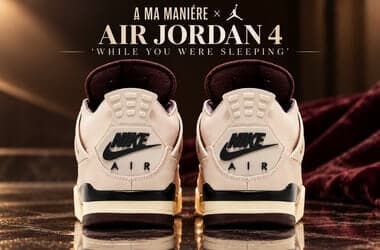 Air Jordan 4 x A Ma Maniére: Fossil Stone Suede Meets Quilted Luxury